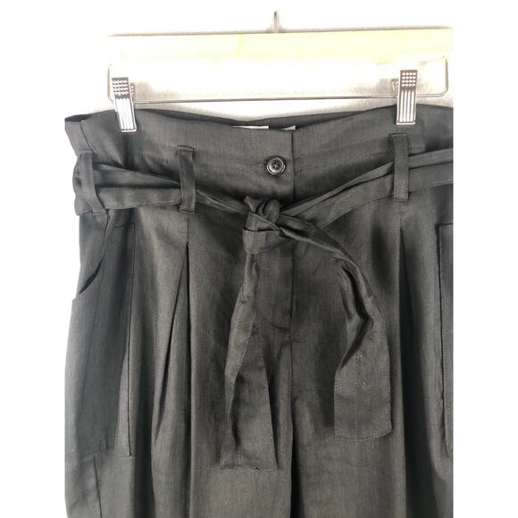 Calvin Klein Women's Size 10 Linen High Waist Crop Pants NEW - Picture 2 of 8
